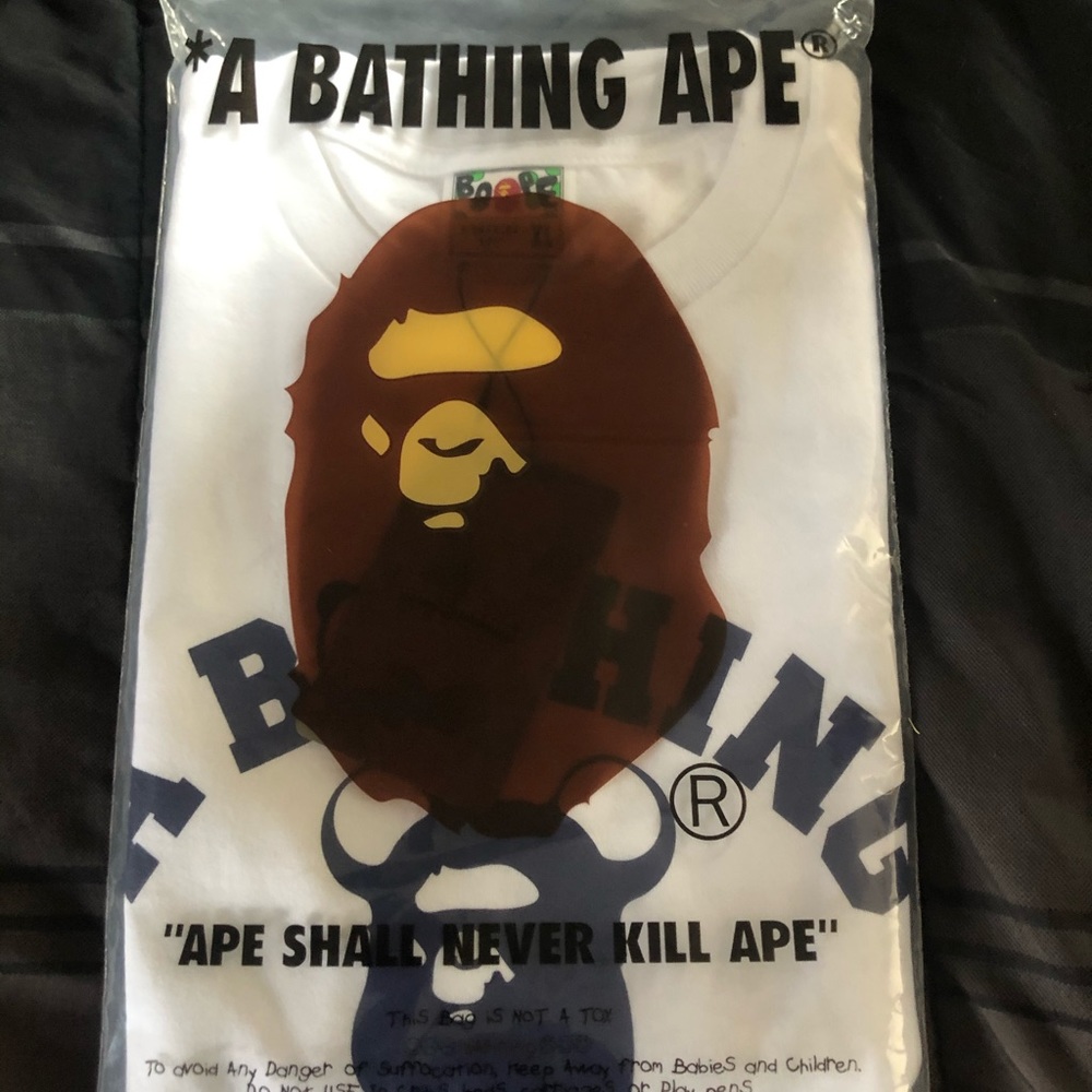 Bape x medicom toy college tee